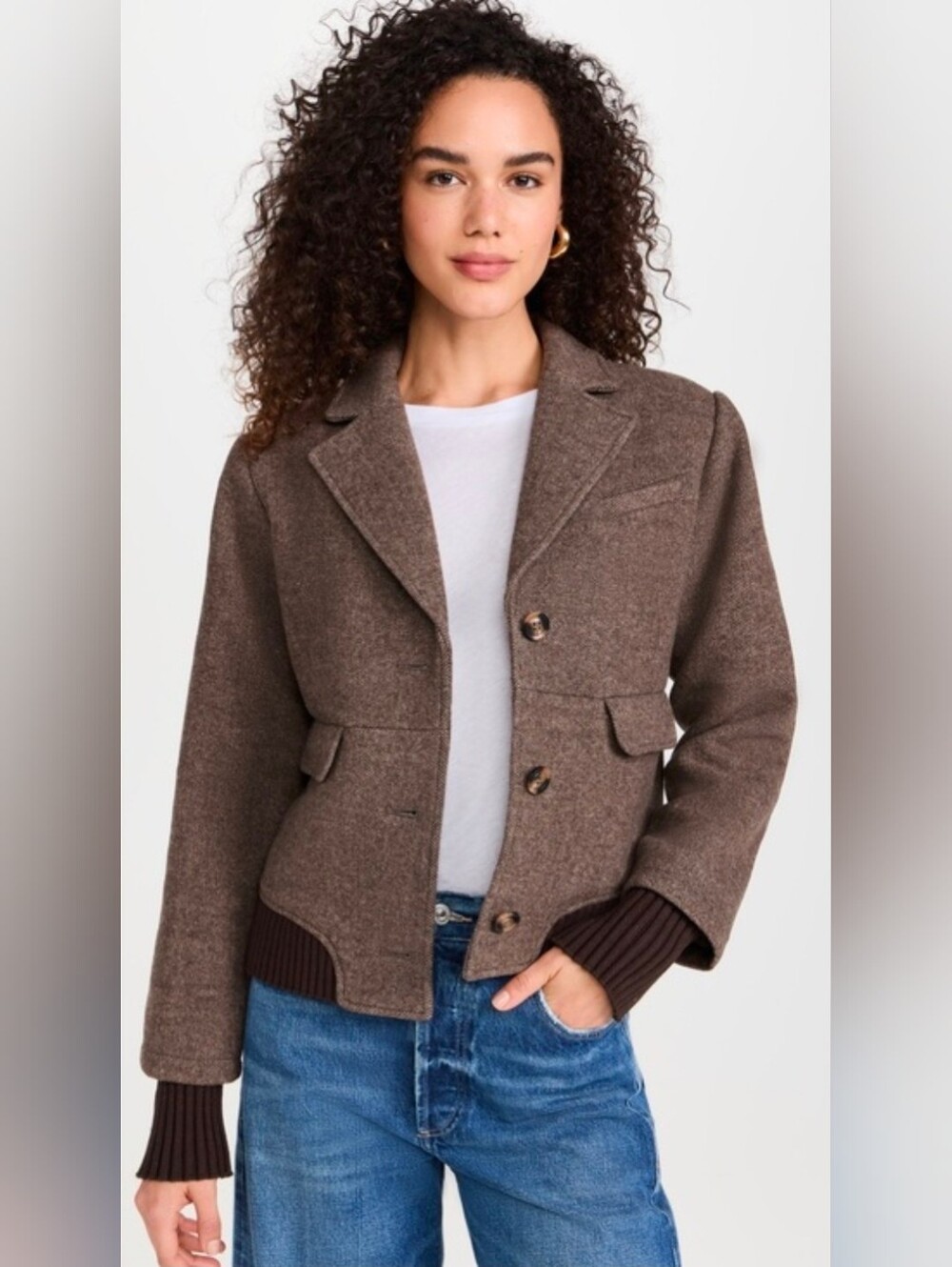 FAVORITE DAUGHTER The City Bomber Wool Blend Jacket M